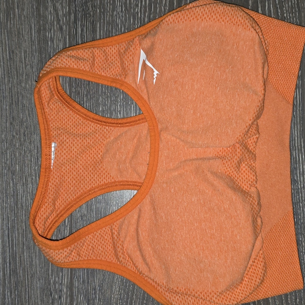 Gymshark sport bra size small orange